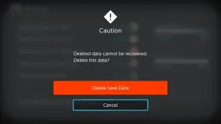 Delete local save data from Nintendo Switch