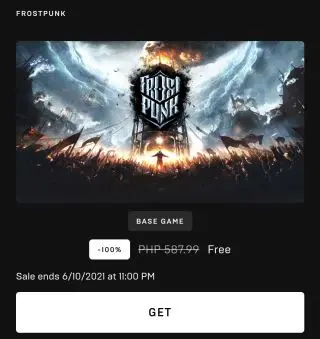 Frostpunk is free in Epic Games Store