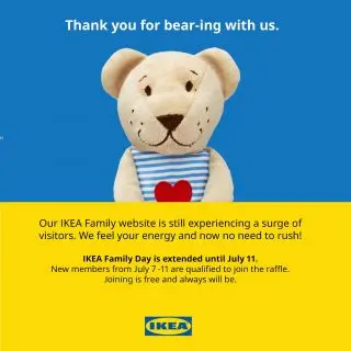 Raffle have been extended for IKEA Family Philippines