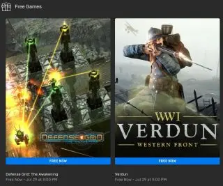 Defense Grid: The Awakening and Verdun is free