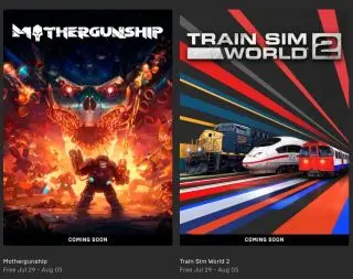 Mothergunship and Train Sim World 2 is free