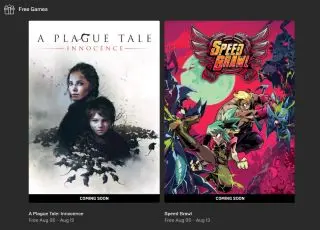 Speed Brawl and A Plague Tale: Innocence is free
