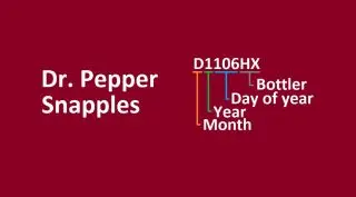 How to read expiry dates for Dr Pepper Snapple Group drinks