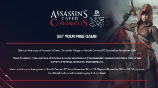 Free: Assassin's Creed Chronicles Trilogy