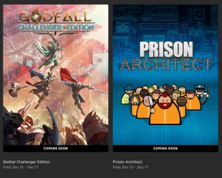 Free: Godfall Challenger Edition and Prison Architect