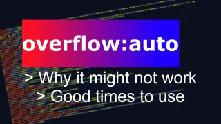 CSS: Overflow: auto is not working