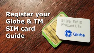 Globe: Register your pre-paid SIM card